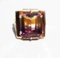 18k Gold Ametrine Art Deco 1930's Ring