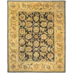 Low Price Handmade Classic Black/ Gold Wool Rug (9'6 x 13'6)