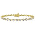 14k Yellow Gold 1-1/2ct TDW Diamond Tennis Bracelet (G-H, SI1)