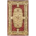 Handmade Classic Burgundy/ Beige Wool Rug (4' x 6')