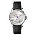 Victorinox Swiss Army Men's Officer's Automatic Silver Dial, Rubber Strap Watch
