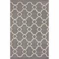 Handmade Luna Flatweave Marrakesh Trellis Grey Wool Rug (7'6 x 9'6)