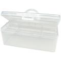 Clear Plastic Craft Tote 13.5"X5.5"X5.5"
