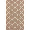Handmade Luna Flatweave Moroccan Trellis Khaki Wool Rug (7'6 x 9'6)
