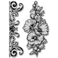 Stampendous Jumbo Cling Rubber Stamp-Hollyhock
