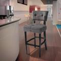 Mariana Grey Velvet Barstool