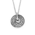 Stainless Steel Morning Prayer Religious Disc Pendant Necklace