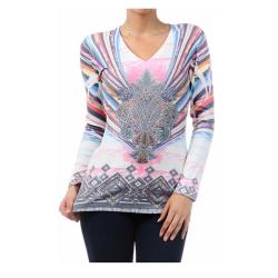 Tabeez Women's Mystic Rhinestone Sublimation Top