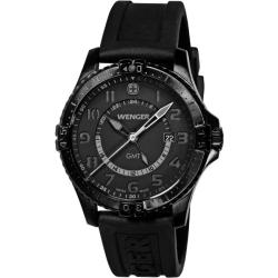 Wenger Men's Squadron GMT Black Dial Watch
