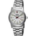 Wenger Men's Classic Field White Dial Stainless Steel Bracelet Watch