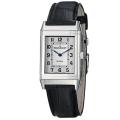 Jaeger-LeCoultre Women's 'Reverso' Silver Dial Black Strap Watch