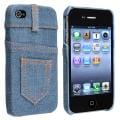 Light Blue Jean Rear Snap-on Case for Apple iPhone 4/ 4S