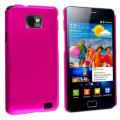 Pink Glossy Snap-on Rubber Coated Case for Samsung Galaxy S II i9100