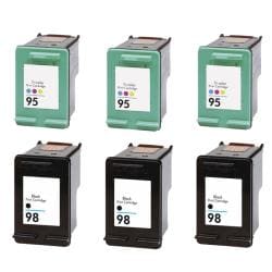 Hewlett Packard 95/98 Black/Color Ink Cartridge (Pack of 6) (Remanufactured)