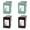 Hewlett Packard HP 94/95 Black / Color Ink Cartridge (Pack of 4) (Remanufactured)