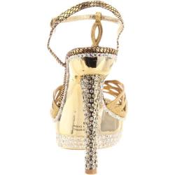 Celeste Women's 'Natalie-02' Gold T-strap Pump