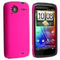 BasAcc Hot Pink Rear Snap-on Rubber Coated Case for HTC Sensation