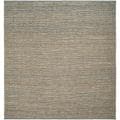 Hand-woven Blue Seahor Natural Fiber Jute Rug (8' Square)