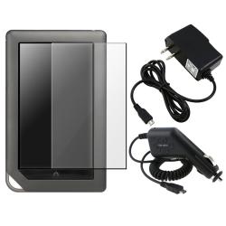 BasAcc LCD Screen Protector/ Chargers for Barnes & Noble Nook Color