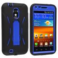 Blue/ Black Hybrid Case with Stand for Samsung Epic 4G Touch D710