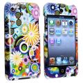 Rainbow Flower/ Circle Snap-on Case for Apple iPod Touch Generation 4