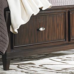 Cumbria Cream Linen 2-drawer Queen-size Storage Plateform Bed