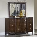 Cumbria Retro Modern Curved Front 9-drawer Dresser and Mirror
