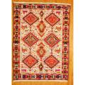 Persian Hand-knotted Tribal Soumak Ivory/ Red Wool/ Silk Rug (6'9 x 9'3)