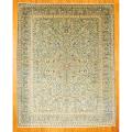 Persian Hand-knotted Kashan Green/ Ivory Wool Rug (10'8 x 13'5)