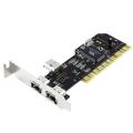 BasAcc SYBA SD-LP-VT3F Low-profile PCI FireWire 1394a 3-Port Card