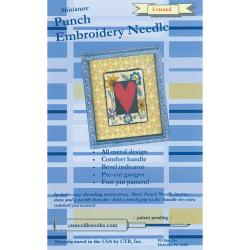 Miniature Punch Embroidery Needle-Blue 1-Strand