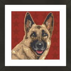 Framed German Shepherd Giclee Print Photo