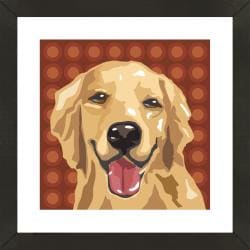 Framed Golden Retriever Giclee Print Photo
