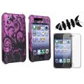 Purple Case/ Screen Protector/ Headset Wrap for Apple iPhone 3G/ 3GS