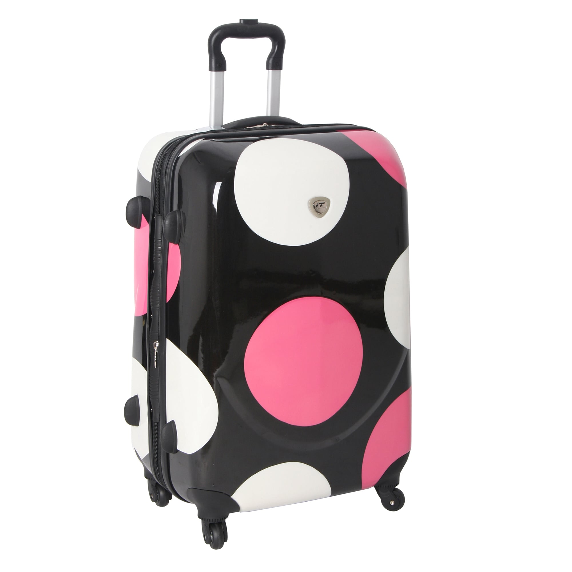 International Traveller Pink Shiny Large Dots 28 inch Hardside Spinner