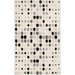 Tepper Jackson Hand-tufted White Comet Wool Rug (5' x 8')