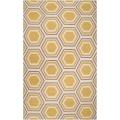 Jill Rosenwald Hand-woven Yellow Petra Wool Rug (5' x 8')