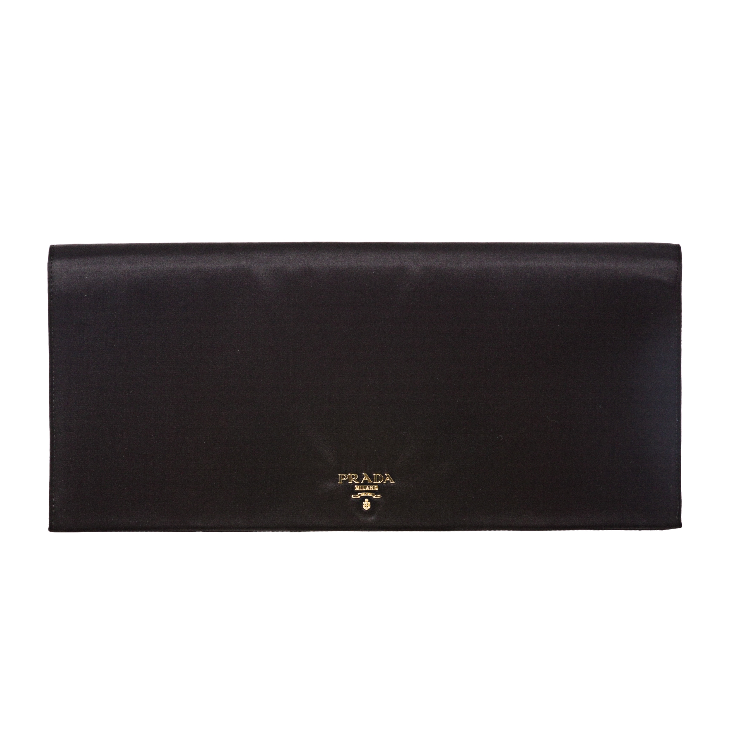 prada black canvas bag - Prada Large Black Satin Clutch - 14294557 - Overstock.com Shopping ...