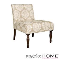 angelo:HOME Bradstreet Filigree Cream Tan Armless Chair