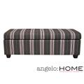 angelo:HOME Kent Founding Stripe Gray/ Plum Wall Hugger Trunk Ottoman