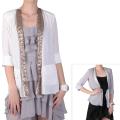 Journee Collection Juniors Sequin Detail Open Front Jacket