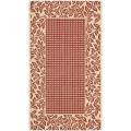 Poolside Red/ Natural Indoor Outdoor Rug (2' x 3'7)