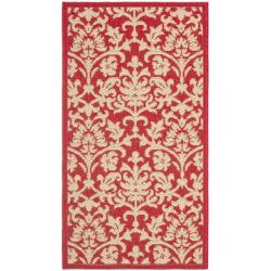 Poolside Red/ Natural Indoor/ Outdoor Rug (2' x 3'7)