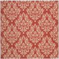 Poolside Red/ Cream Indoor/ Outdoor Rug (6'7 Square)