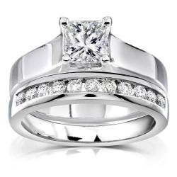 14k White Gold 1ct TDW Diamond Bridal Ring Set (H-I, SI1-SI2)