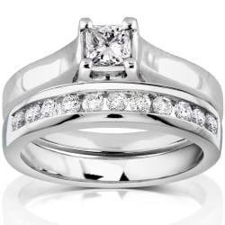 14k White Gold 5/8ct TDW Diamond Bridal Ring Set (H-I, I1-I2)