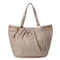 Miu Miu Taupe Leather Pleated Tote