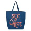 See By Chloe Denim Oversized Tote Handbag
