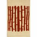 Handmade Luna Beige Fence Wool Rug (5' x 8')