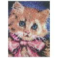 Wonderart Latch Hook Kit 15"X20"-Prize Kitty